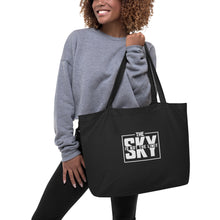 Load image into Gallery viewer, Sky Block Large Organic Tote - Black