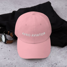 Load image into Gallery viewer, Afro Aviator Dad Hat - Black+
