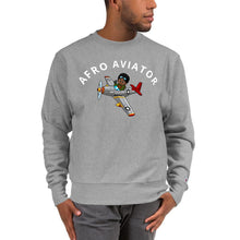 Load image into Gallery viewer, AFRO AVIATOR Champion Sweatshirt - Gray+
