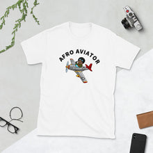 Load image into Gallery viewer, The AFRO AVIATOR Tee - Black+
