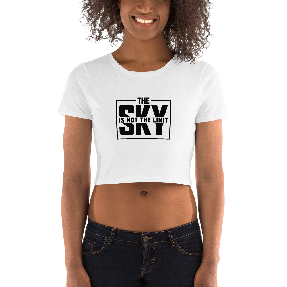 Sky Block Crop Top - White